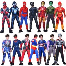 子供用服アメリカンキャプテンハルクアイアンスパイダーフラッシュマッスルパフォーマンスパフォーマンスセット