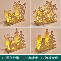 レトロクリスマス燭台卓上クリスマスギフト小さなギフト装飾品インスタイルパーティー装飾装飾用品