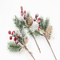 diy のクリスマスの装飾ガーランド材料クリスマスツリー窓家の装飾アクセサリー杉ひもレッドベリーブーケ