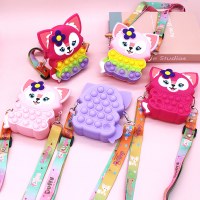 ネズミ駆除者のパイオニア新しい漫画ソフトかわいいキツネ小銭入れシリコーン子供バッグファッションショルダーバッグショルダーバッグ