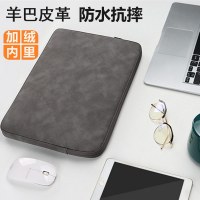 Apple 13インチHuawei Lenovo 14インチコンピュータスリーブに適したシープスキンPUレザーラップトップスリーブ