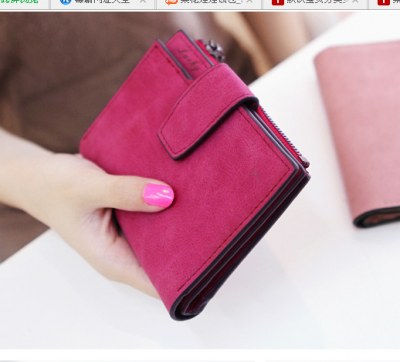 レトロバックル学生つや消しマルチカードスロットジッパー 財布 女性のショート小銭入れクラッチ卸売