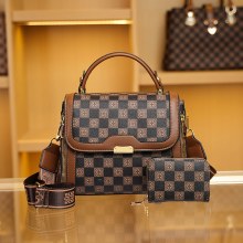 バッグ 2024 新ファッション多用途ハンドバッグプリント気質女性のショルダーバッグ枕バッグ 2 点セット女性のバッグ