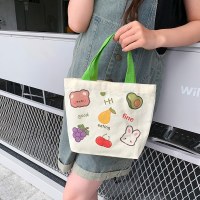 キャンバスバッグ女の子お土産小さなハンドバッグ2024新しいシングルショルダー大容量ハンドバッグ
