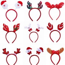 クリスマス ヘッドバンド クリスマス ヘッドバンド サンタ クロース ヘアピン漫画クマ ヘッド バックル雪だるまヘッドドレス子供と大人の卸売