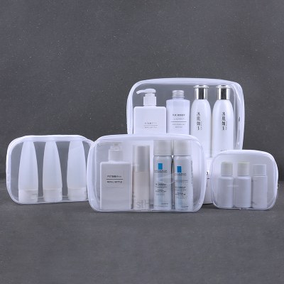 PVC 旅行化粧品バッグ大容量透明防水防塵収納袋ポータブル健康と防疫包装