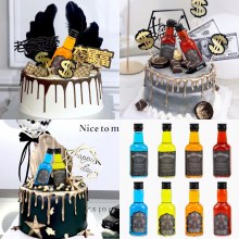 シミュレーションミニ小さな外国ワインボトルインターネット有名人小ボトル男性の誕生日ケーキデザートテーブルベーキング装飾装飾品モデル