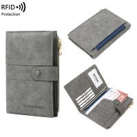 新しい盗難防止ブラシ RFID パスポート ホルダー ジッパー バックル パスポート カバー ドキュメント ホルダー多機能旅行パスポート バッグ