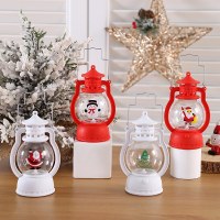 クリスマス装飾ナイトライトサンタクロースプラスチックledポータブルポニーランタンクリスマス装飾アメリカンスタイルランタン