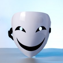 漆黒の弾丸 PVC ヒル スマイル マスク ゴースト フェイス V 字型ピエロ プラスチック ブラック コントラクター フェイス付き