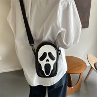 新しいスカルバッグパーソナライズされた面白いゴーストショルダーバッグハロウィン女性のメッセンジャーバッグ携帯電話小さな正方形のバッグ