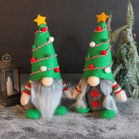 新しいクリスマスツリー顔のない人形人形レイアウト小道具ホリデースタンディングツリー型ドワーフ高齢者装飾品