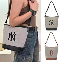 MLB バケットバッグ 2024 新しい NY 刺繍レディースデイリーファッション多用途大容量軽量ショルダーメッセンジャーバッグ