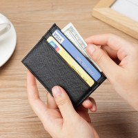 PU レザー超薄型カード ホルダー、男性と女性のためのマルチカード スロット、コンパクト カード ホルダー、ギフト カード ホルダー