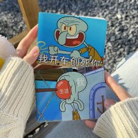 Squidward's 面白い運転免許証保護カバー 2-in-1 運転免許証自動車運転免許証レザーケース高価値カードケース