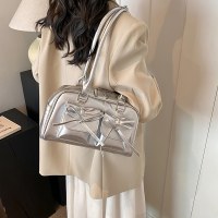 女性のための大容量バッグ 2024 秋冬の新しいバレエスタイルの弓脇の下バッグ多用途ショルダーバッグ