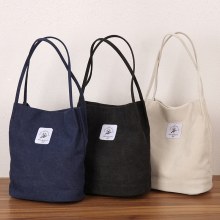 新しい文学レトロなキャンバスバッグシンプルな個性バケットバッグ女性のショルダーハンドバッグ女性のキャンバスバッグ工場