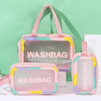 化粧品バッグポータブル透明ポータブル防水旅行 PVC トイレタリーバッグ大容量化粧品収納袋