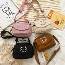 クロスボディバッグキャンバスバッグ 女子 学生ショルダーバッグ2023韓国語版日本原宿キャンバスバッグかわいい女の子バッグバッグ