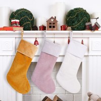 クリスマス大きな豪華なクリスマス ソックス創造的な休日の装飾ギフト バッグ キャンディー バッグ クリスマス ツリー ペンダント
