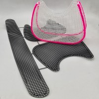手織りクロスボディ脇の下サドルバッグプラスチックメッシュピースウールクロスステッチ素材