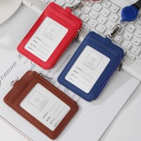 新しいマルチカードスロット変更ジッパーカードバッグ多機能仕事 ID カードホルダーアクセス制御カード ID ホルダー伸縮式簡単に引くバックル