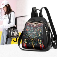 新しいファッショナブルなバックパック、エスニックスタイルのプリントバッグ、シングルショルダークロスボディハンドバッグ、多用途のトレンディなバッグ、マルチポケットバックパック