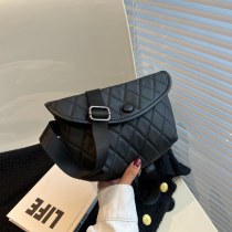 女性用の新しい刺繍菱形バッグ、クールでファッショナブルな無地のクロスボディバッグ、小さな正方形のバッグ、カジュアルで怠惰な女性用ショルダーバッグ