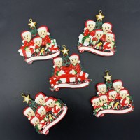 2025 クリスマス五芒星マスクかわいいクマの装飾 DIY クリスマスツリーペンダント
