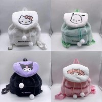 秋と冬のぬいぐるみフリップバッグレディースカジュアル新しい大容量かわいいスクールバッグ女性のバックパック甘い