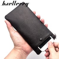 メンズ ハンドバッグ 牛革 ソフトレザー 長財布 多機能ジッパー ペブルドレザー クラッチバッグ