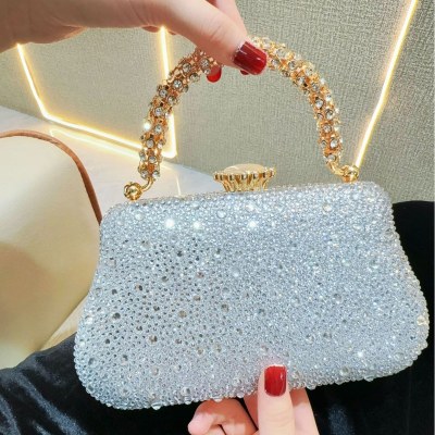新しい絶妙なディナーバッグ、ダイヤモンドクラッチバッグ、チャイナドレス付きレディースバッグ、ラインストーン付き社交界のバンケットハンドバッグ