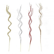 金粉を使ったクリスマスデコレーションアクセサリー 曲がった龍のひげ 金粉龍のひげ