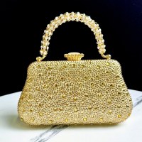 ダイヤモンドクラッチ付きの新しい絶妙なディナーバッグ、チャイナドレス付き女性用バッグ、社交界の宴会クロスボディハンドバッグ