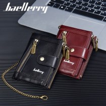 財布 baellerry 新しいメンズショートウォレット紛失防止チェーン小銭入れマルチカードスロット財布財布