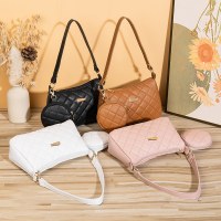 刺繍脇バッグ、新型携帯電話化粧品収納バッグ、ひし形ショルダーバッグ2点セット