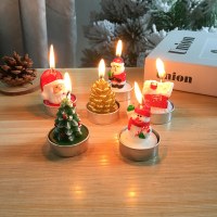 クリスマス クラフト ギフト キャンドル塗装装飾クリスマス ギフト サンタ クロース雪だるま漫画モデル キャンドル新製品