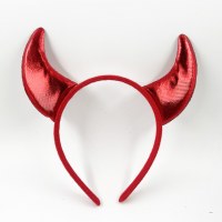 聖日ヘッドバンド悪魔の角のヘッドバンド メーカー卸売ホリデー パーティーの装飾フェザー ヘッドバンド