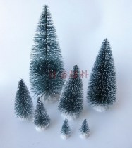 装飾されたミニクリスマスツリー、松葉に雪のりシルク、濃い緑と白の背景、小さな木タスマニアパイン、デスクトップオーナメント4-20cm