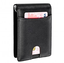 人気のドルクリップメンズ財布新しいカーボンファイバーパターン盗難防止ブラシ財布ショート RFID 財布カードホルダー