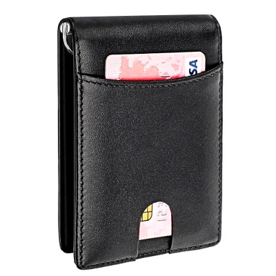 人気のドルクリップ メンズ 財布新しいカーボンファイバーパターン盗難防止ブラシ財布ショート RFID 財布カードホルダー
