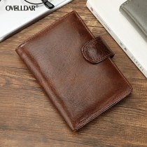 メンズ財布ショートヴィンテージ本革コインクリップ一層牛革縦型レザーバッグ