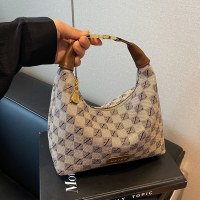 レトロファッションコントラストチェック柄ハンドバッグトートバッグ女性のための 2024 新しい通勤ショルダークロスボディバッグ脇の下バッグ