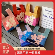 イン日本と韓国のアウトドア多用途ニットバッグレディースバッグインターネット有名人フィギュアトートバッグかわいい動物ハンドバッグ