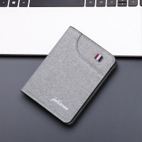 縦型キャンバスウォレットショートメンズウォレット卸売メンズドルクリップメンズウォレット