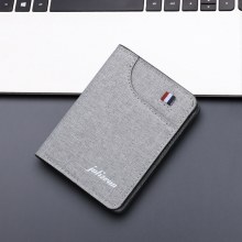 縦型キャンバスウォレットショートメンズウォレット卸売メンズドルクリップメンズウォレット