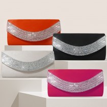 新しいC型ガラスダイヤモンドイブニングバッグライトラグジュアリーハイエンドスエードクラッチバッグ