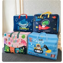 幼稚園のキルト収納袋、子供服の荷物袋、キルトバッグ、幼稚園の保管と梱包、コットンキルトのハンドバッグ