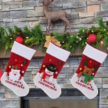 Chuangda 2024 新しいクリスマスツリーの装飾品 3D サンタクロース雪だるまヘラジカクリスマスストッキングクリスマス家の装飾