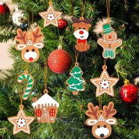 クリスマスジンジャーブレッドマンペンダント、クリスマスツリーデコレーション、クリスマスギフト、12個セット